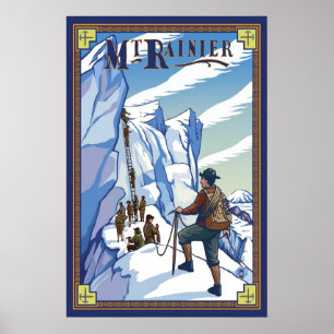 Póster El Monte Rainier - el subir del hielo - poster del
