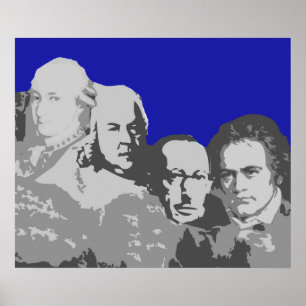 Póster El monte Rushmore del poster de los compositores