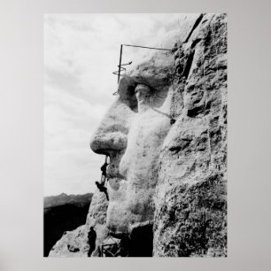 Póster El Monte Rushmore en construcción