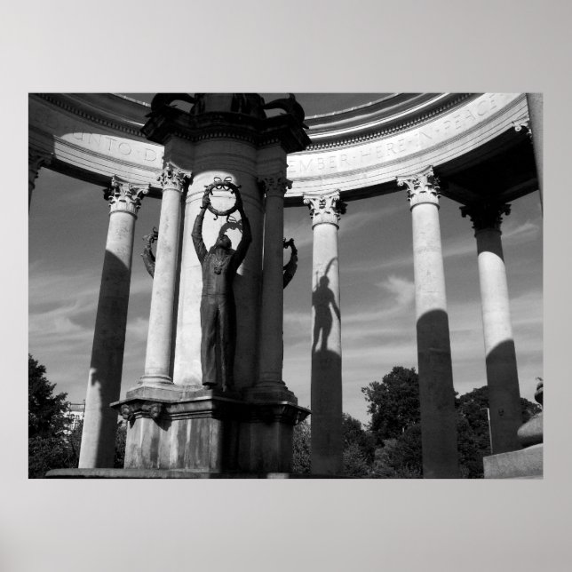 Póster El Monumento a la Guerra Nacional de Gales. (Frente)