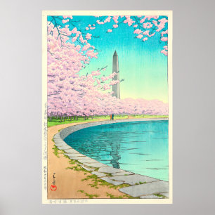 Póster El Monumento a Washington en el río Potomac