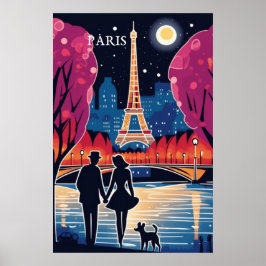 Póster El monumento de la Torre Eiffel de París