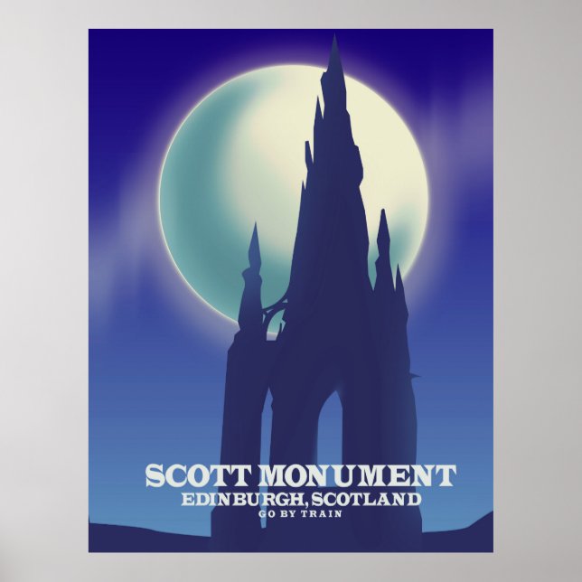 Póster El Monumento Scott, Edimburgo, Escocia (Frente)