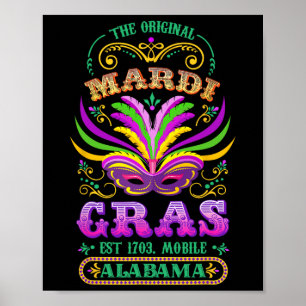 Póster El móvil original Mardi Gras Alabyma 1703
