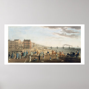 Póster El muelle de cadena en Brighton con caracteres (et