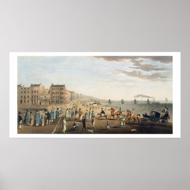 Póster El muelle de cadena en Brighton con caracteres (et (Frente)