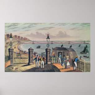 Póster El muelle de la cadena en la parte delantera de Br