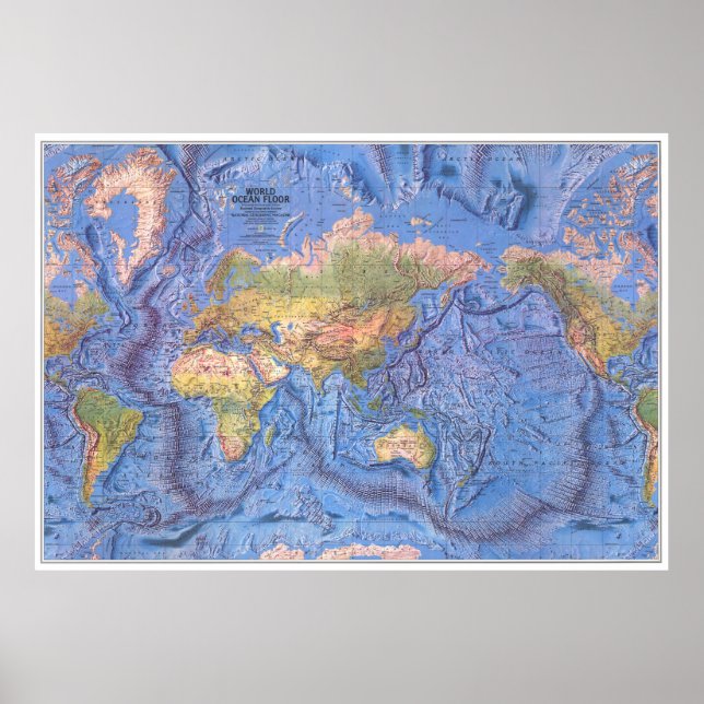 Póster " El mundo: 1981/presente - Mapa de la planta OCEA (Frente)