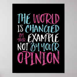 Póster El Mundo Cambió Por Ejemplo Un Líder Inspirador