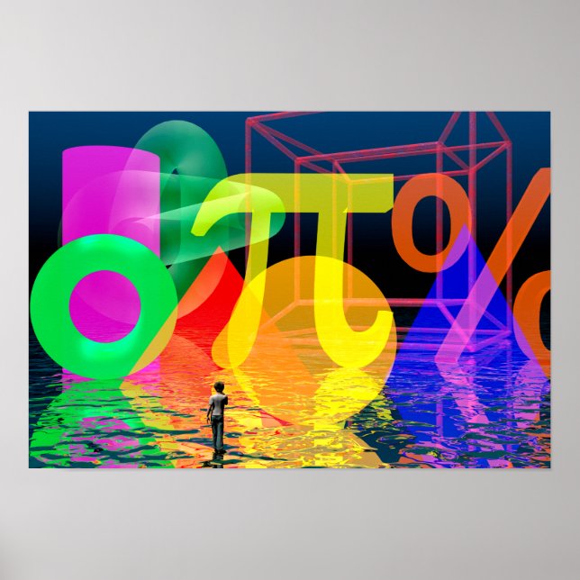 Póster El mundo de las matemáticas (Frente)