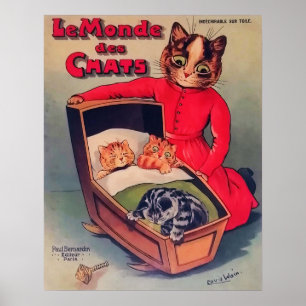 Póster El mundo de los gatos, Louis Wain