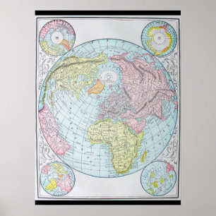 Póster El mundo de una proyección polar (1892)