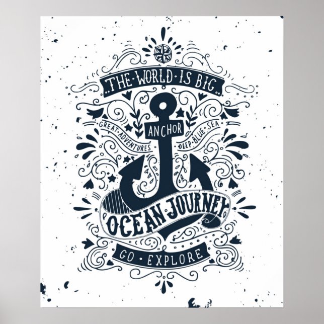 Póster El mundo es grande - Ve a explorar (Frente)