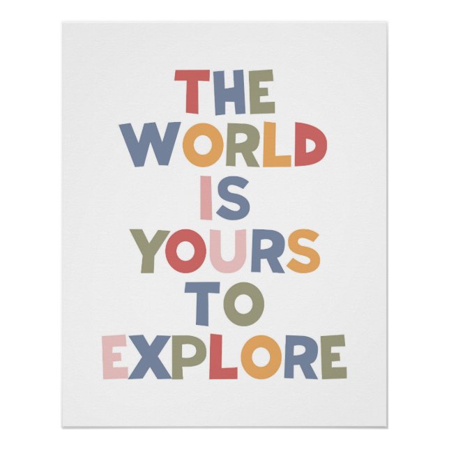 Póster El Mundo Es Tuyo Por Explorar (Anverso)