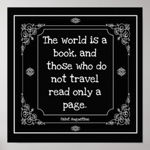 Póster El mundo es un libro -San Agustín