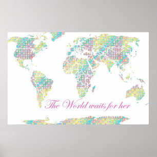 Póster El mundo espera por ella - cartel