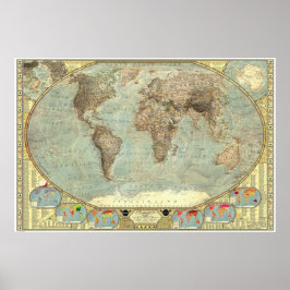 Póster El mundo - Mapa de estereotipos