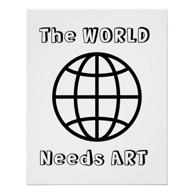 Póster El mundo necesita arte,  (Anverso)