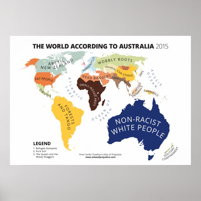 Póster El mundo según Australia (Frente)