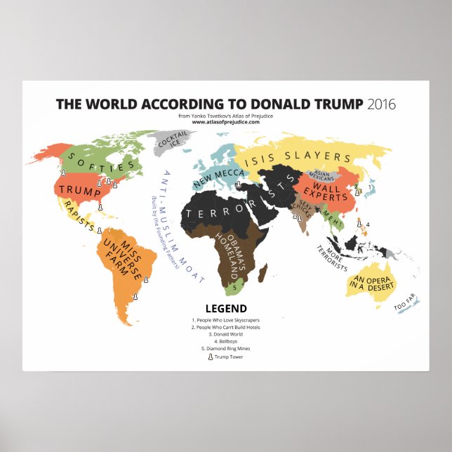 Póster El mundo según Donald Trump (Frente)