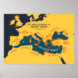 Póster El mundo según los antiguos griegos