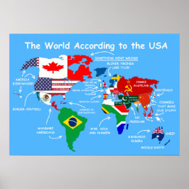 Póster El mundo según los Estados Unidos
