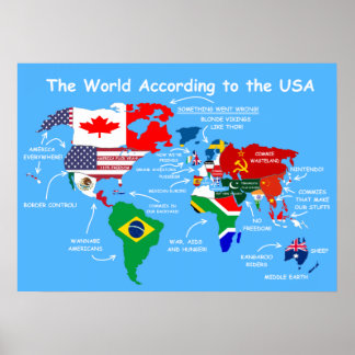 Póster El mundo según los Estados Unidos