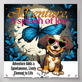 Póster El muro de acción de gracias Art Deco