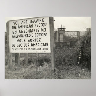 Póster El muro de Berlín en un vecindario