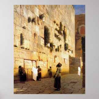 Póster El muro de Soloman en Jerusalén, Jean-Leon Gerome
