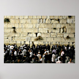Póster El muro occidental en el Poster de Jerusalén