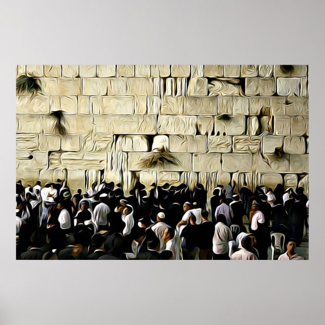 Póster El muro occidental en el Poster de Jerusalén (Frente)