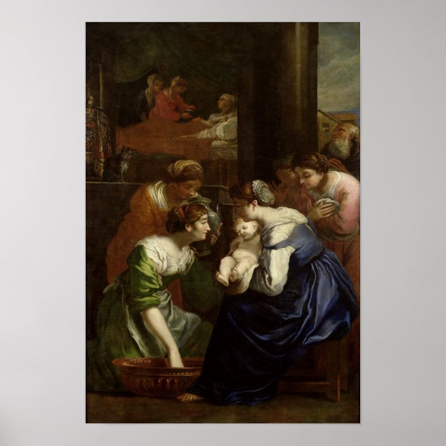 Póster El nacimiento de la Virgen, c.1620 (Frente)