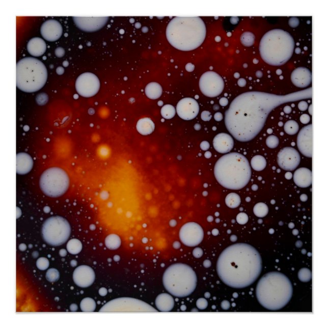 Póster El nacimiento de las estrellas en un líquido abstr (Anverso)