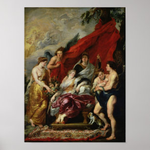 Póster El nacimiento de Louis XIII en Fontainebleau