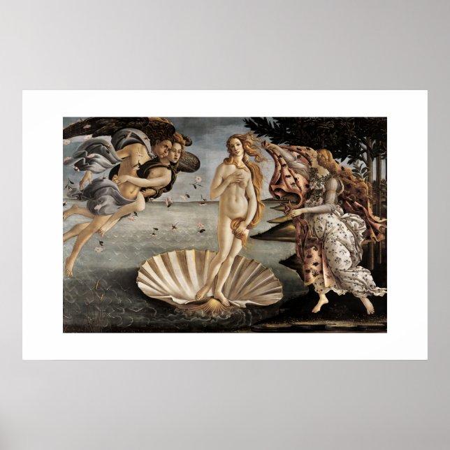 Póster El nacimiento de Venus de Sandro Botticelli (1485) (Frente)