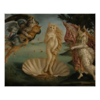 El nacimiento de Venus gatos parodia arte renacent