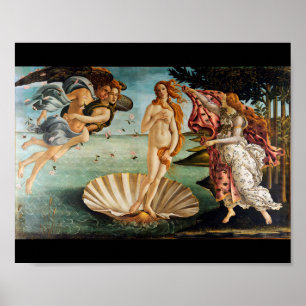 Póster El nacimiento de Venus, Sandro Botticelli, 1485