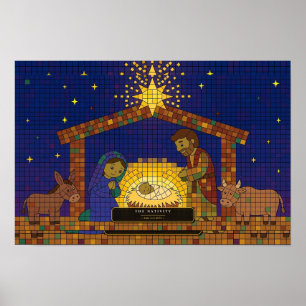 Póster El Nacimiento — Mosaico del Cubo de Rubik