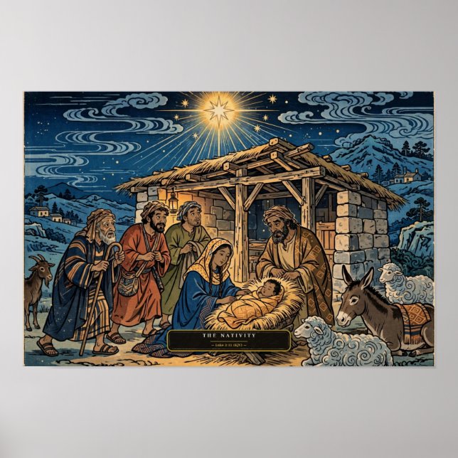 Póster El Nacimiento — Ukiyo-e (Frente)