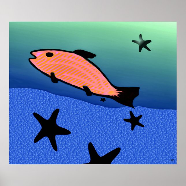 Póster El nadar con el poster de las estrellas (Frente)
