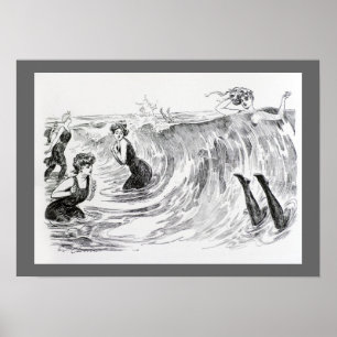 Póster El nadar en el mar