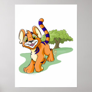 Póster El naranja aventurero Kougra en la isla del mister