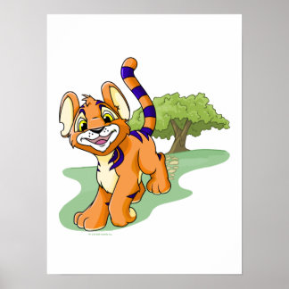 Póster El naranja aventurero Kougra en la isla del mister