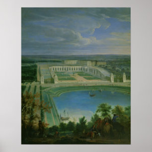 Póster El naranjal y el castillo francés en Versalles,