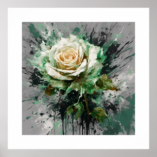 Póster El negro y el verde Rosa (Frente)