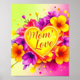 Póster El Neon Love Burst de mamá