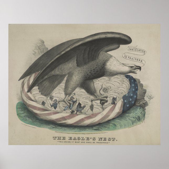 Póster El nido del águila La Unión [1861] (Frente)