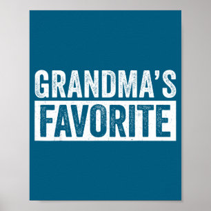 Póster El nieto favorito de la abuela Nieta divertida Gra