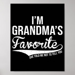 Póster El nieto y nieta favoritos de la abuela divertida